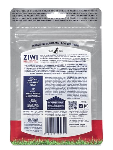 ZIWI Good Dog Rewards Venison Pouch 85G