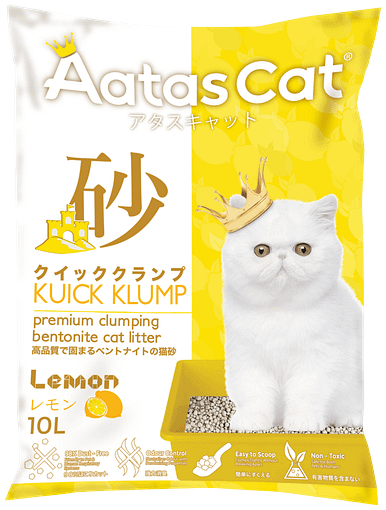 Aatas Cat Kuick Klump Bentonite Cat Litter Lemon 10L