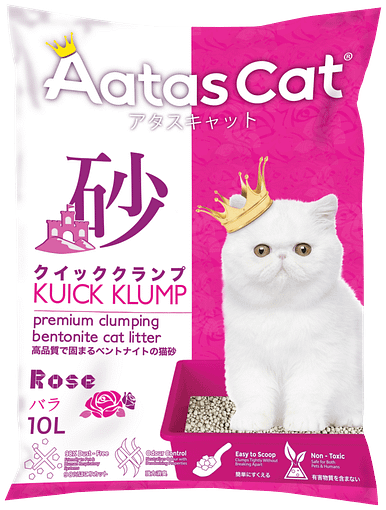 Aatas Cat Kuick Klump Bentonite Cat Litter Rose 10L