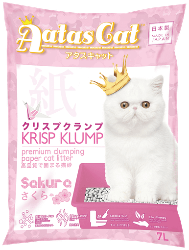 Aatas Cat Krisp Klump Paper Cat Litter Sakura 7L