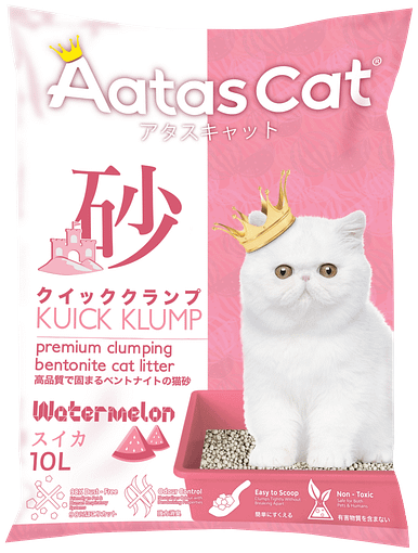 Aatas Cat Kuick Klump Bentonite Cat Litter Watermelon 10L