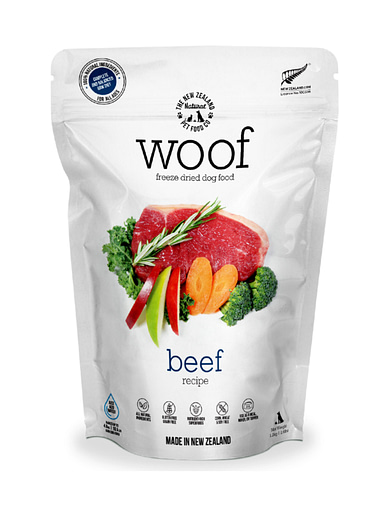 WOOF Freeze Dried Raw Beef Dog Food 1.2kg