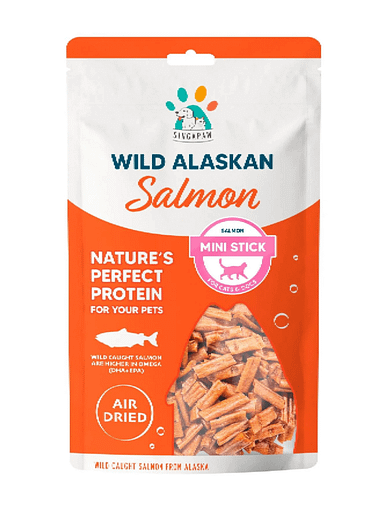 Singapaw Salmon Mini Stick Dog Chew 70g