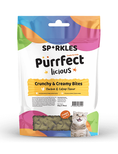 Sparkles Crunchy & Creamy - Chicken and Catnip flavor 50g