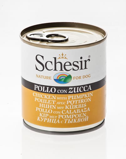 Schesir Dog Can in Chicken with Pumpkin Wet Dog Food 285g