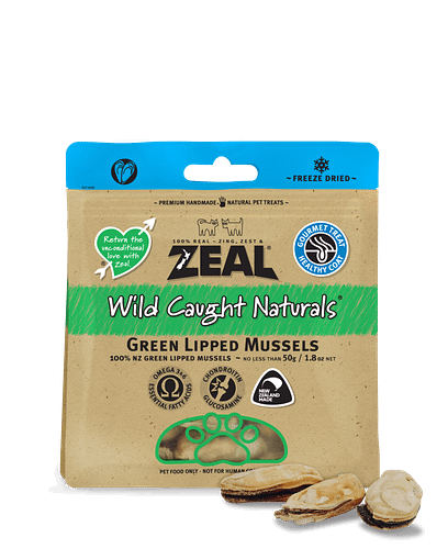 Zeal Free Range Naturals Freeze Dried Green Lipped Mussels for Dogs & Cats