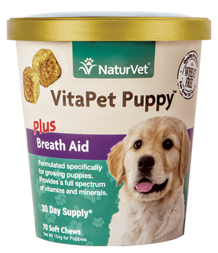 NaturVet VitaPet Puppy Plus Breath Aid 70ct