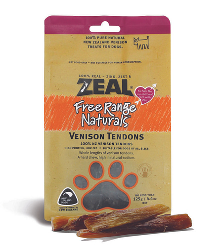 Zeal Free Range Naturals Venison Tendons for Dog