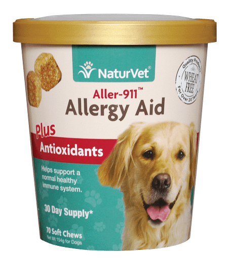 NaturVet Aller-911 Allergy Aid Plus Antioxidants for Dog 70ct