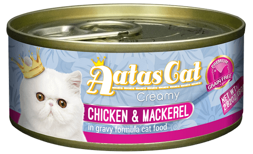 Aatas Cat Creamy Chicken & Mackerel in Gravy 80g