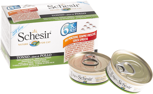 Schesir Cat Multipack in Jelly Tuna with Chicken Fillets Wet Cat Food 50g