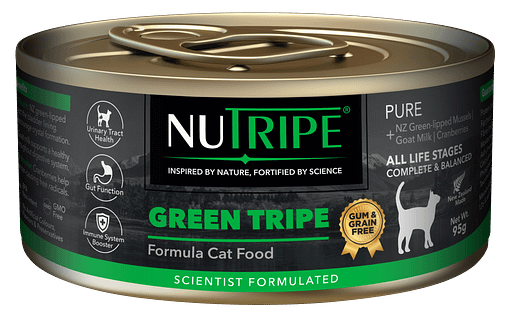 Nutripe Pure Green Tripe Cat (Gum-Free) Canned Cat Food 95g