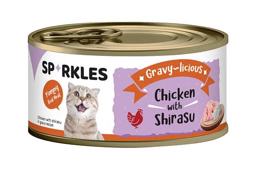 Sparkles Cat Gravy-licious Chicken with Shirasu 80g