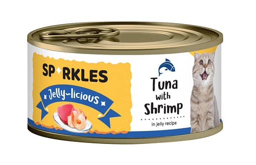 Sparkles Jelly-licious Tuna With Shrimp Canned Cat Food 80g