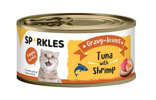 Sparkles Cat Gravy-licious Tuna with Shrimp 80g