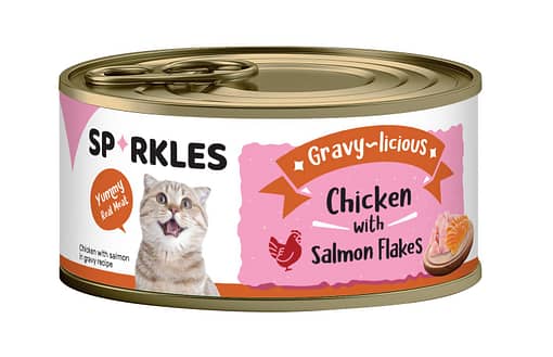 Sparkles Cat Gravy-licious Chicken with Salmon Flakes 80g