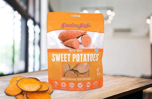 Grandma Lucy's Freeze Dried Singles Sweet Potatoes Dog Treats 2oz