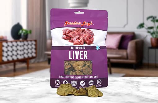 Grandma Lucy's Freeze Dried Singles Liver Dog & Cat Treats 2oz