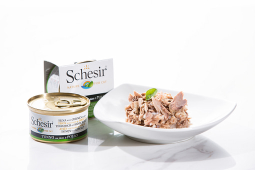 Schesir Cat Can in Jelly Tuna with Chicken Wet Cat Food 85g