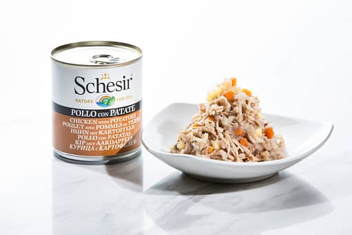 Schesir Dog Can in Chicken with Potatoes Wet Dog Food 285g