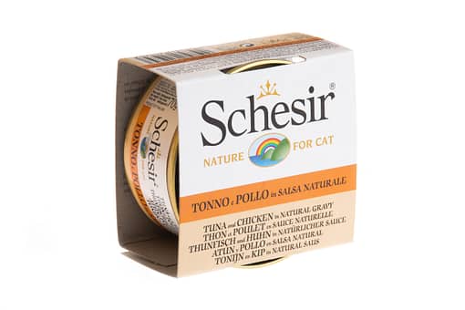 Schesir Cat Can Tuna & Chicken in Natural Gravy Wet Cat Food 70g