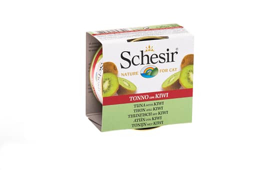 Schesir Cat Can with Fruits in Tuna & Kiwi Wet Cat Food 75g