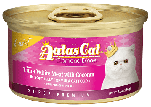 Aatas Cat Finest Diamond Dinner Tuna White Meat with Coconut in Soft Jelly 80g