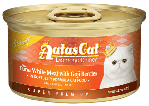 Aatas Cat Finest Diamond Dinner Tuna White Meat with Goji Berries in Soft Jelly 80g