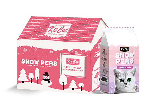 Kit Cat Snow Peas Cat Litter (Floral Mix) 7L