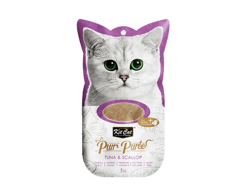 Kit Cat Purr Puree Tuna & Scallop 4x15g