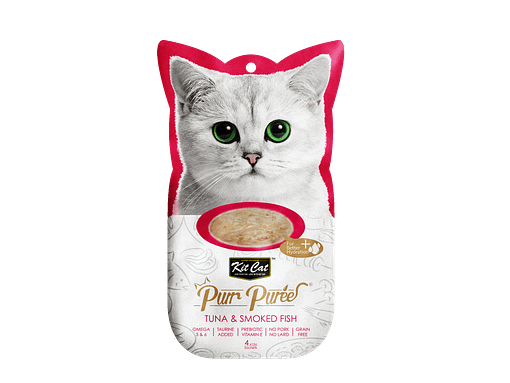 Kit Cat Purr Puree Tuna & Smoked Fish 4x15g