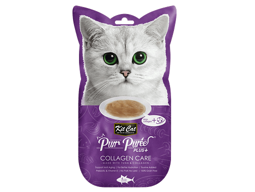 Kit Cat Purr Puree Plus+ Collagen Care 4x15g (Tuna)