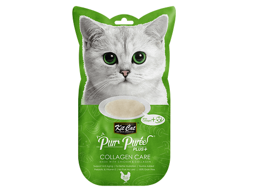 Kit Cat Purr Puree Plus+ Collagen Care 4x15g (Chicken)