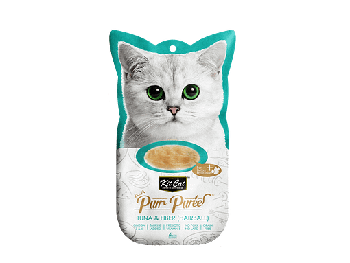 Kit Cat Purr Puree Tuna & Fiber (Hairball) 4x15g