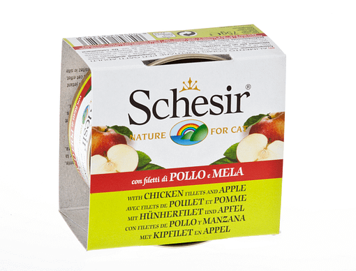 Schesir Cat Can with Fruits in Chicken & Apple Wet Cat Food 75g