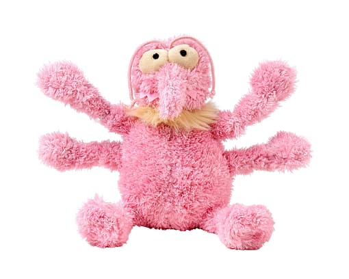 FuzzYard Plush Dog Toy - Scratchette Pink Flea Small