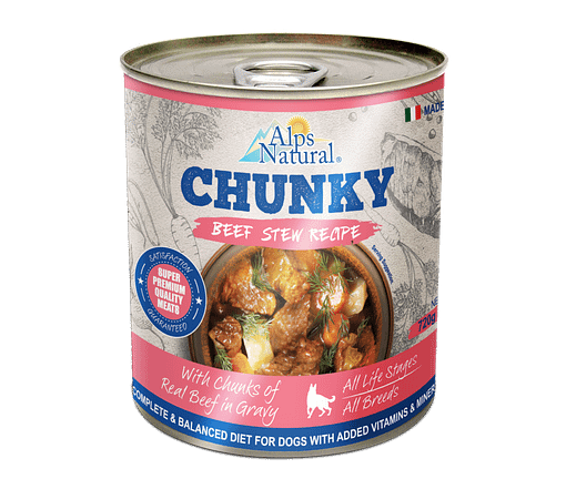 Alps Natural Chunky Beef Stew Recipe Dog Canned Food Wet Dog Food 720g