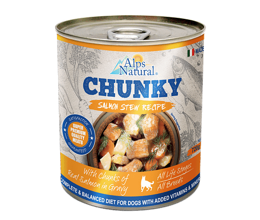 Alps Natural Chunky Salmon Stew Recipe Dog Canned Food Wet Dog Food 720g