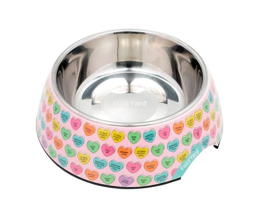 FuzzYard Easy Feeder Pet Bowl - Candy Hearts