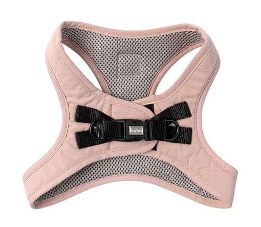 FuzzYard Cotton Step-in Dog Harness, Soft Blush