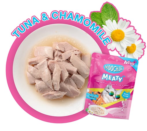 Moochie Meaty Tuna Recipe & Chamomile Flavor in Gravy 70g