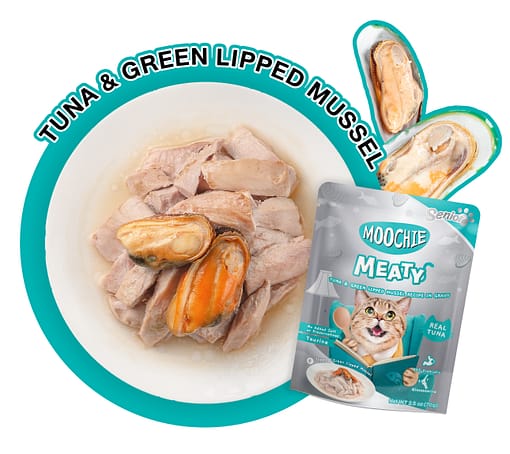 Moochie Meaty Tuna & Green Lipped Mussel Recipe in Gravy 70g