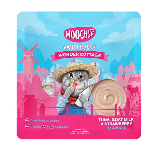 Moochie Tuna Goat Milk & Strawberry Fairy Purée