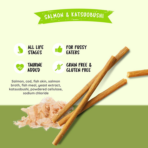 Kit Cat Grain Free Cat Stick - Salmon & Katsuobushi