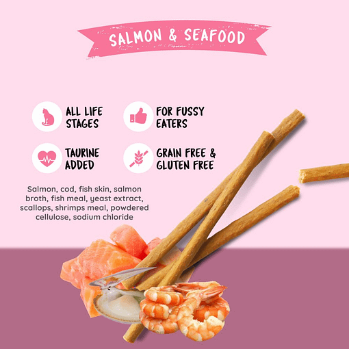 Kit Cat Grain Free Cat Stick - Salmon & Seafood