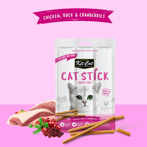 Kit Cat Grain Free Cat Stick - Chicken Duck & Cranberries