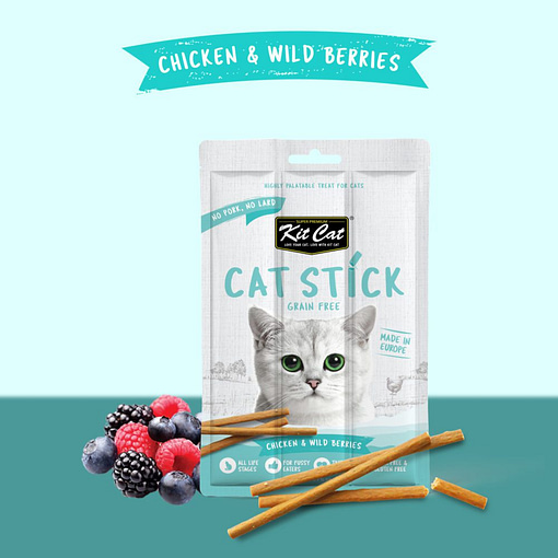 Kit Cat Grain Free Cat Stick Chicken & Wild Berries Cat Treats