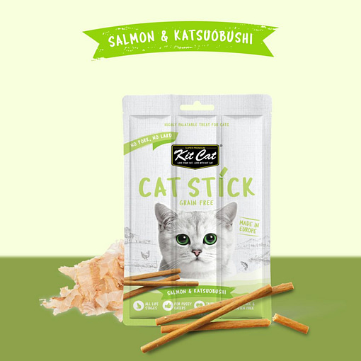 Kit Cat Grain Free Cat Stick - Salmon & Katsuobushi