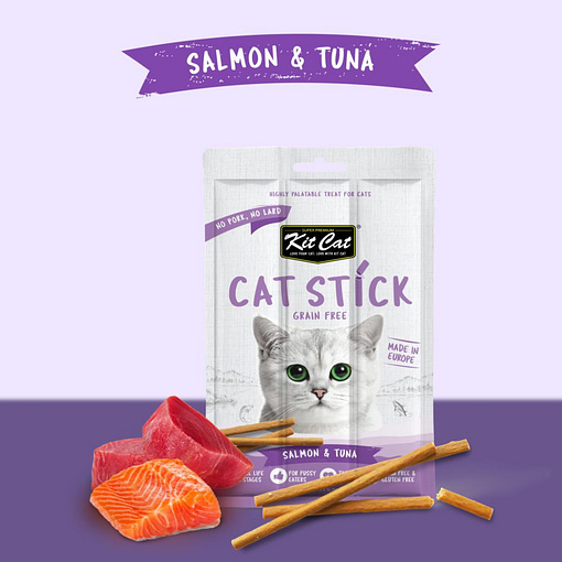 Kit Cat Grain Free Cat Stick - Salmon & Tuna