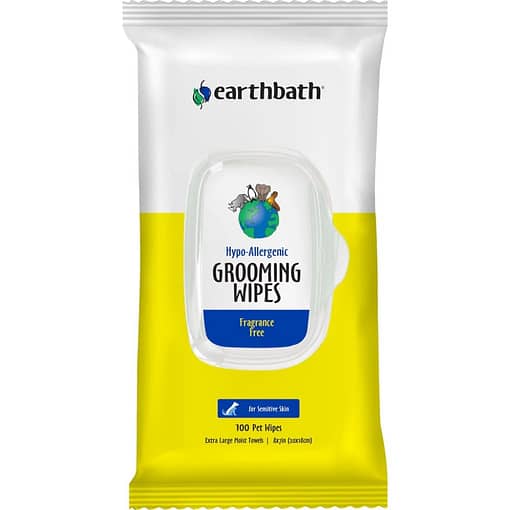 Earthbath Hypo-Allergenic Fragrance Free Wipes For Pets